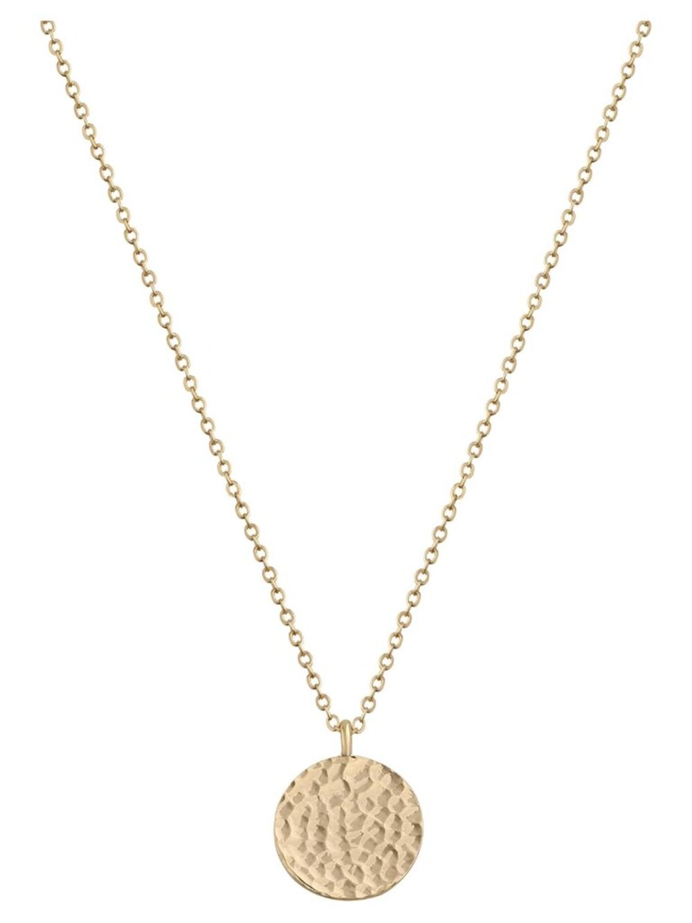 Fettero 14K Gold Plated Layered Coin Moon Pendant Necklace Women Jewelry